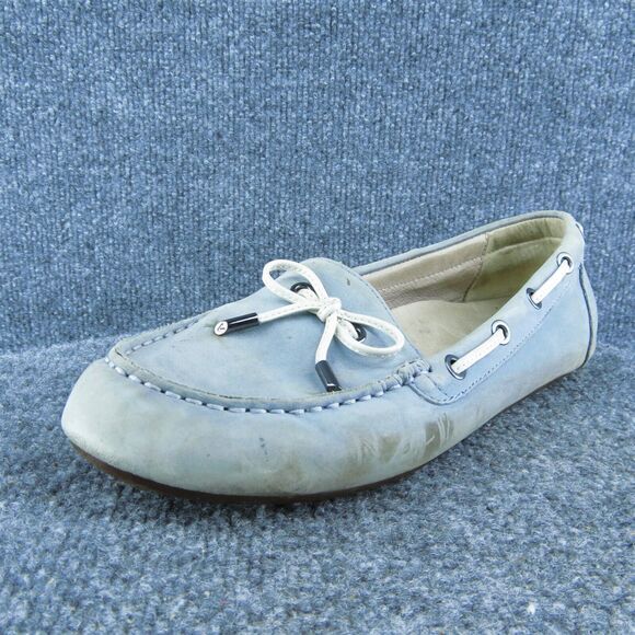Vionic Virginia Women Driving Moccasins Shoes Blue Suede Slip On Size‎ 8.5 Wide - Picture 1 of 12